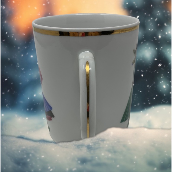 Favolina Polish Folk Dance Mug Vintage Gold Trim 10 oz - Picture 3 of 6